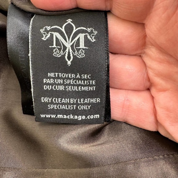 Mackage‎ wool/cashmere coat leather trim - Picture 9 of 16